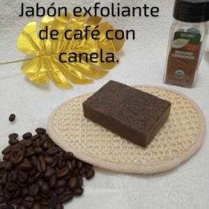Jabón exfoliante de café con canela