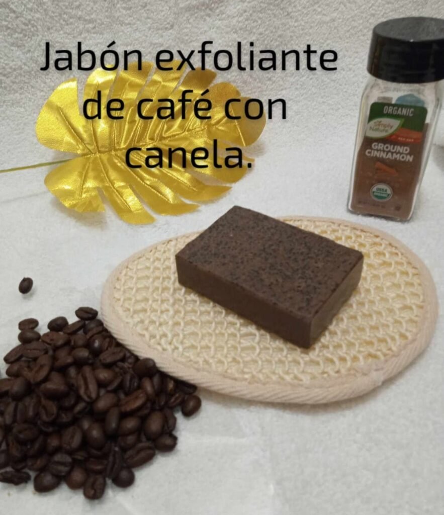 Jabón exfoliante de café con canela