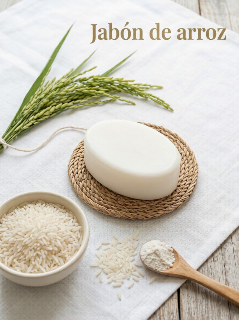 Jabón exfoliante de Arroz
